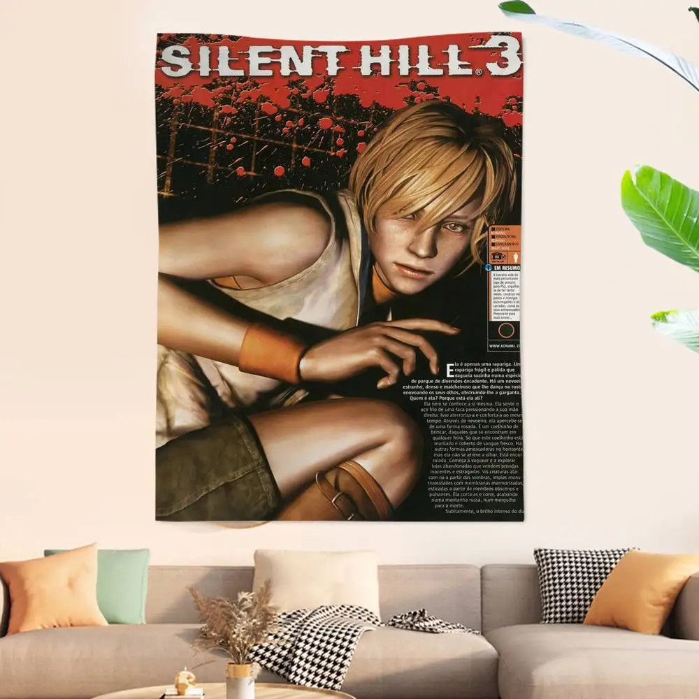 Classics Horror Games Silent Hill 1 2 3 4 Heather DIY Wall Tapestry for Living Room Home Dorm Decor Wall Art Decor view 5