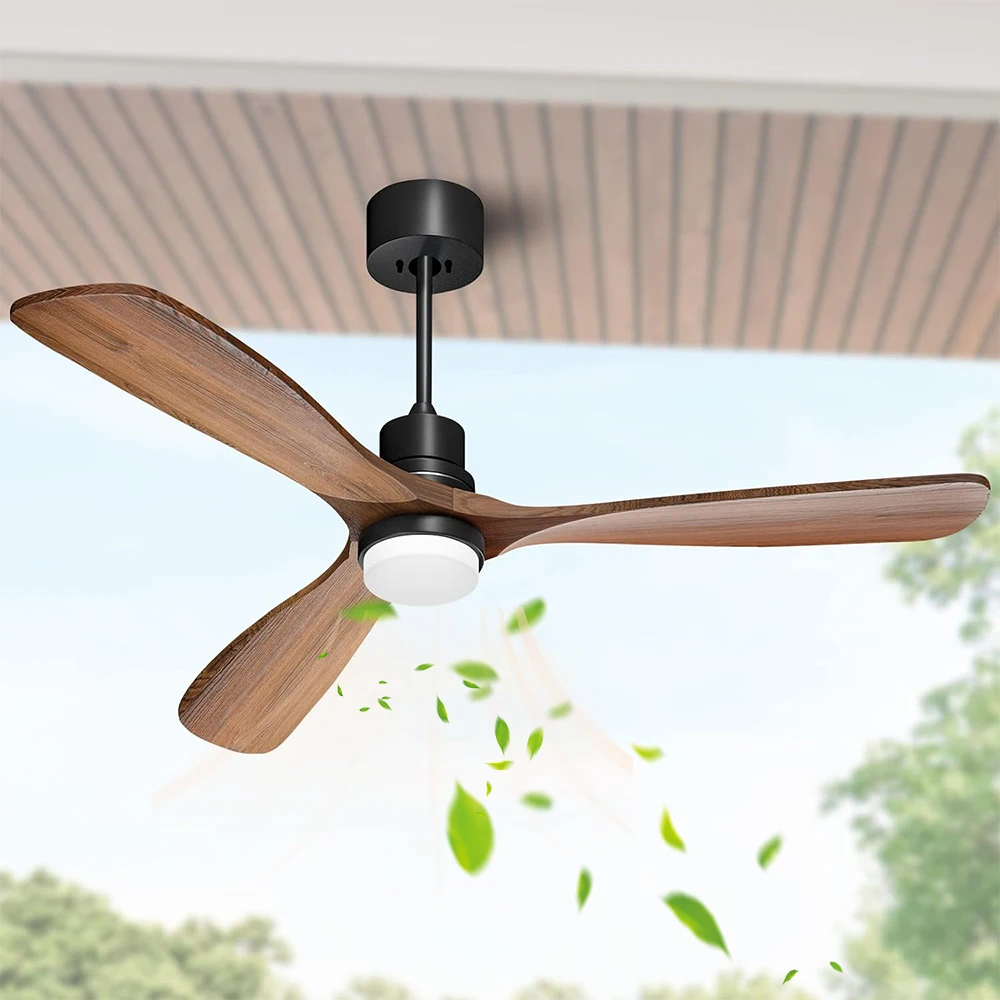 Ventilatore da soffitto moderno a Led con motore a corrente continua leggero ventilatori a 6 velocità ventilatore con telecomando a pavimento basso