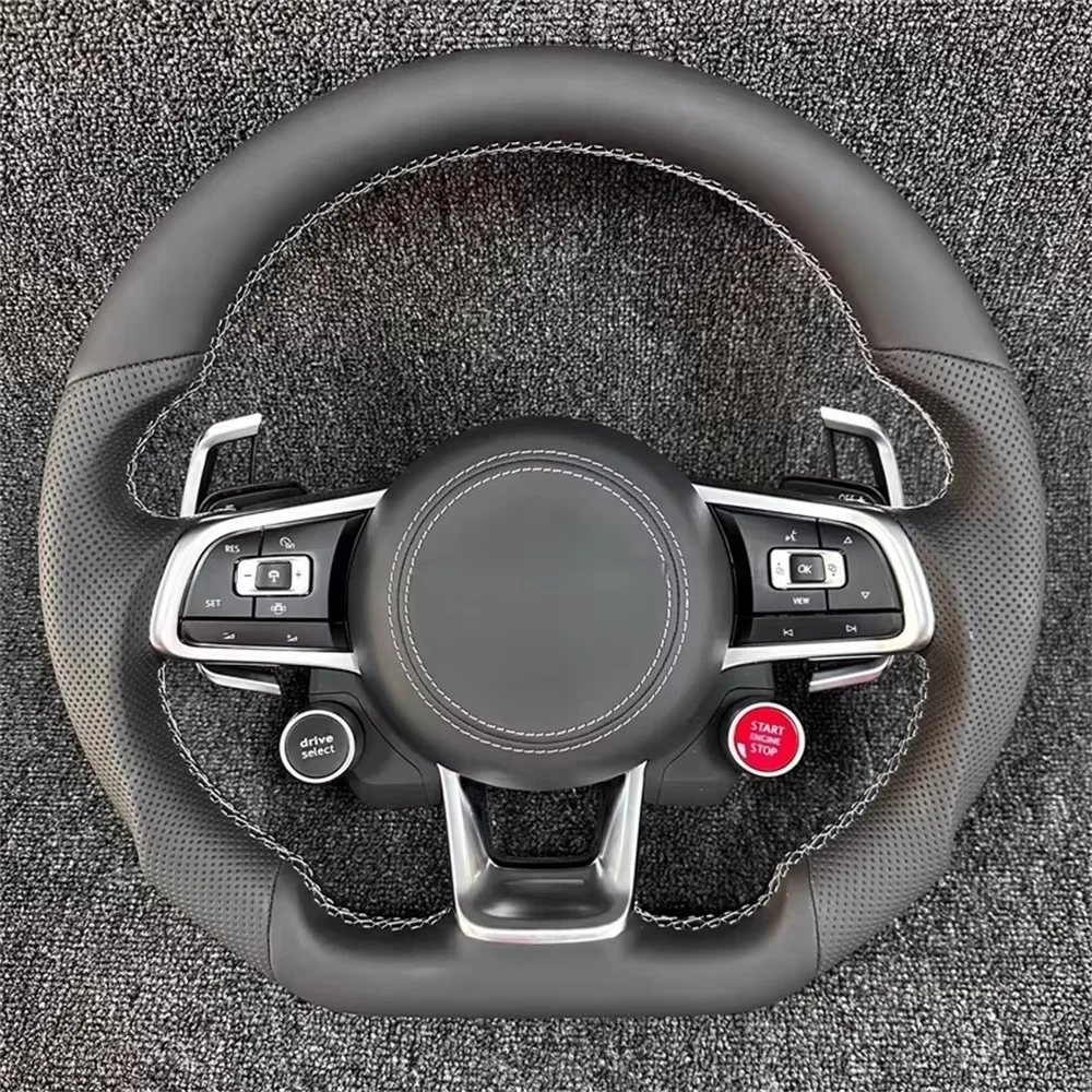 

Factory Direct Sales Full Leather Steering Wheel for Volkswagen Golf 7 GTI Golf R MK7 Polo Jetta Passat Tiguan for VW Model Fit