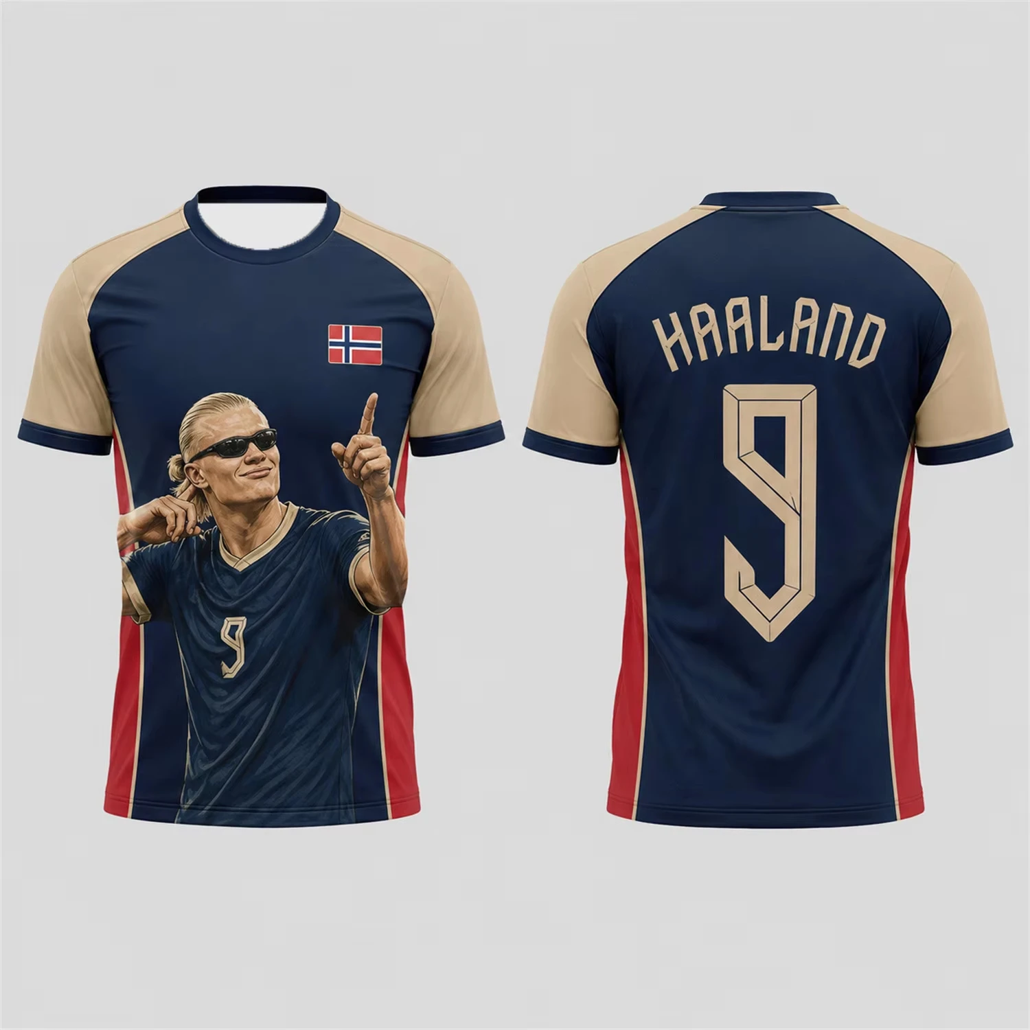 Haaland Commemorative 2026 Men Or Kid Football Jersey Athletic Soccer Shirt Outdoor Practice Running and Sports Activities