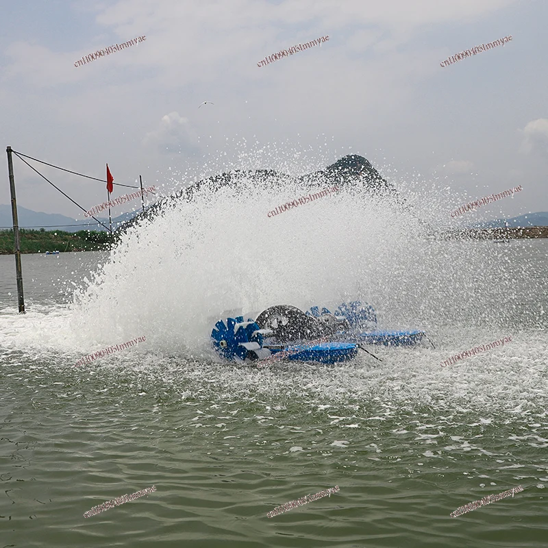Water wheel type aerator Impeller type fish pond aquaculture Large special oxygen generator Three-phase high power