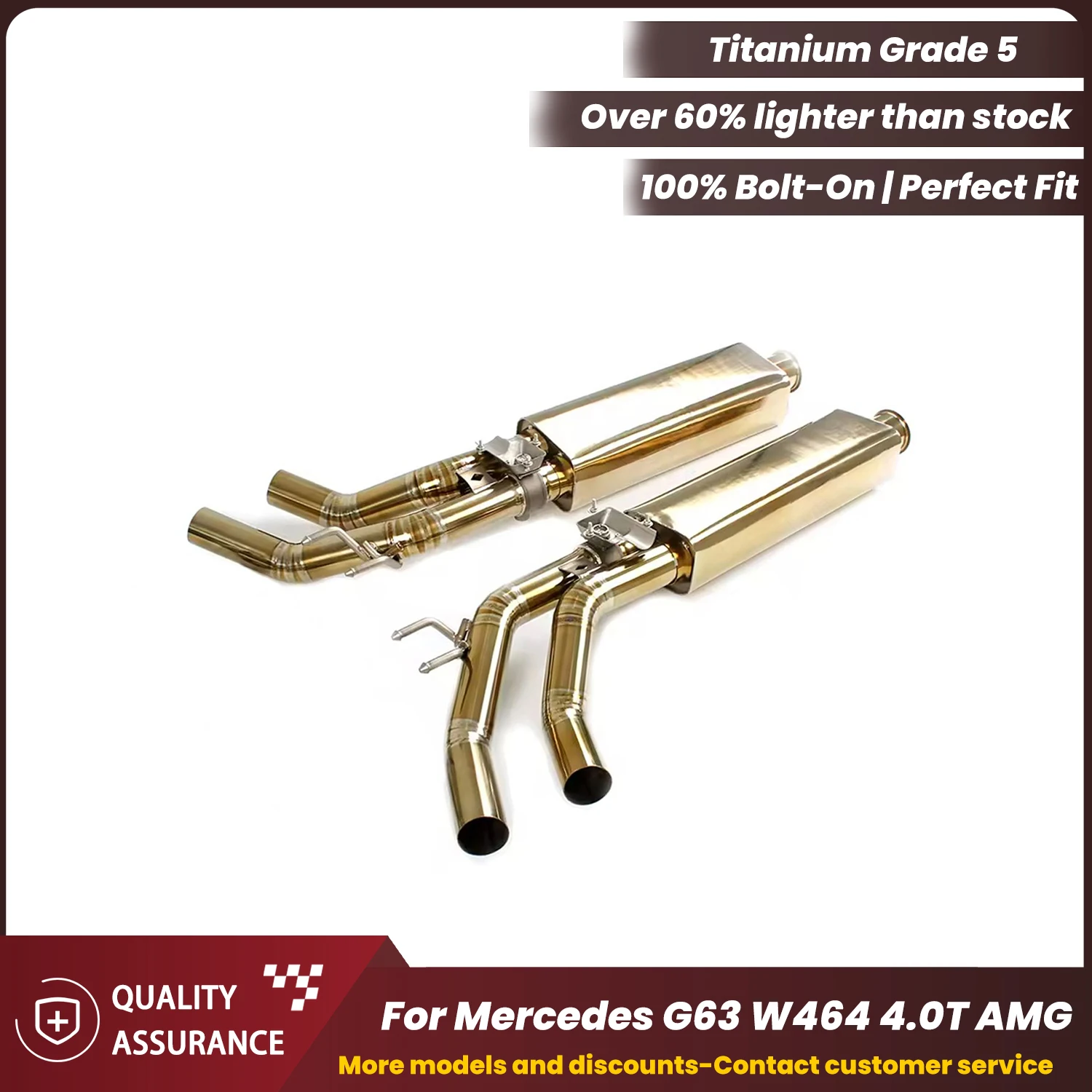 

Aggressive Sound ECCF Titanium Valved Catback Exhaust For Mercedes G63 W464 4.0T AMG Performance Upgrade Easy Installation