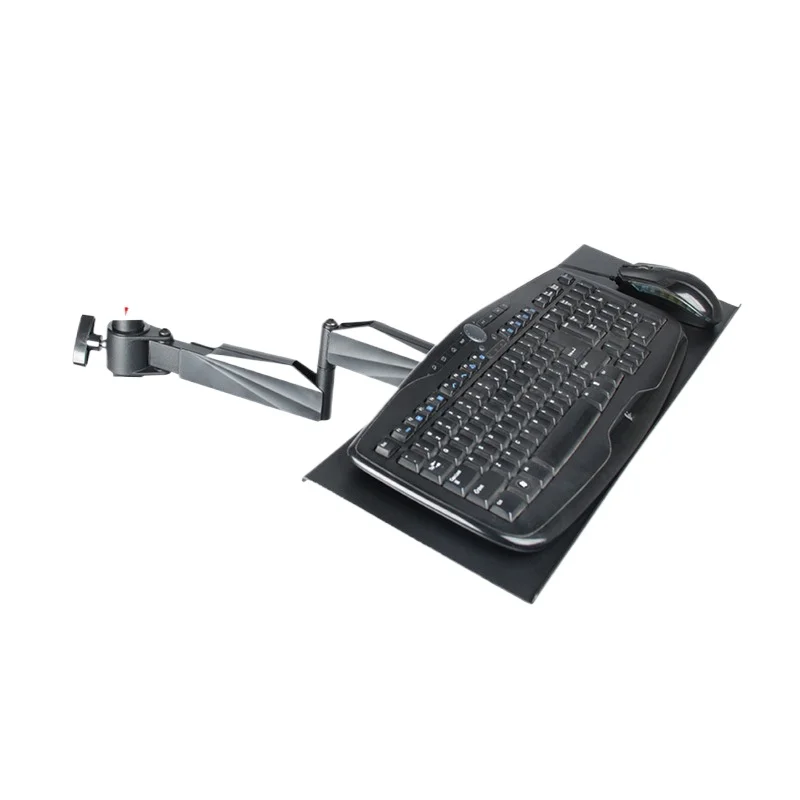 ​Universal Keyboard Mouse Tray&Monitor Mount-Adjustable 3.5cm Tube Hole Spacing,Multi-Screen Support,Sturdy Steel Construction​