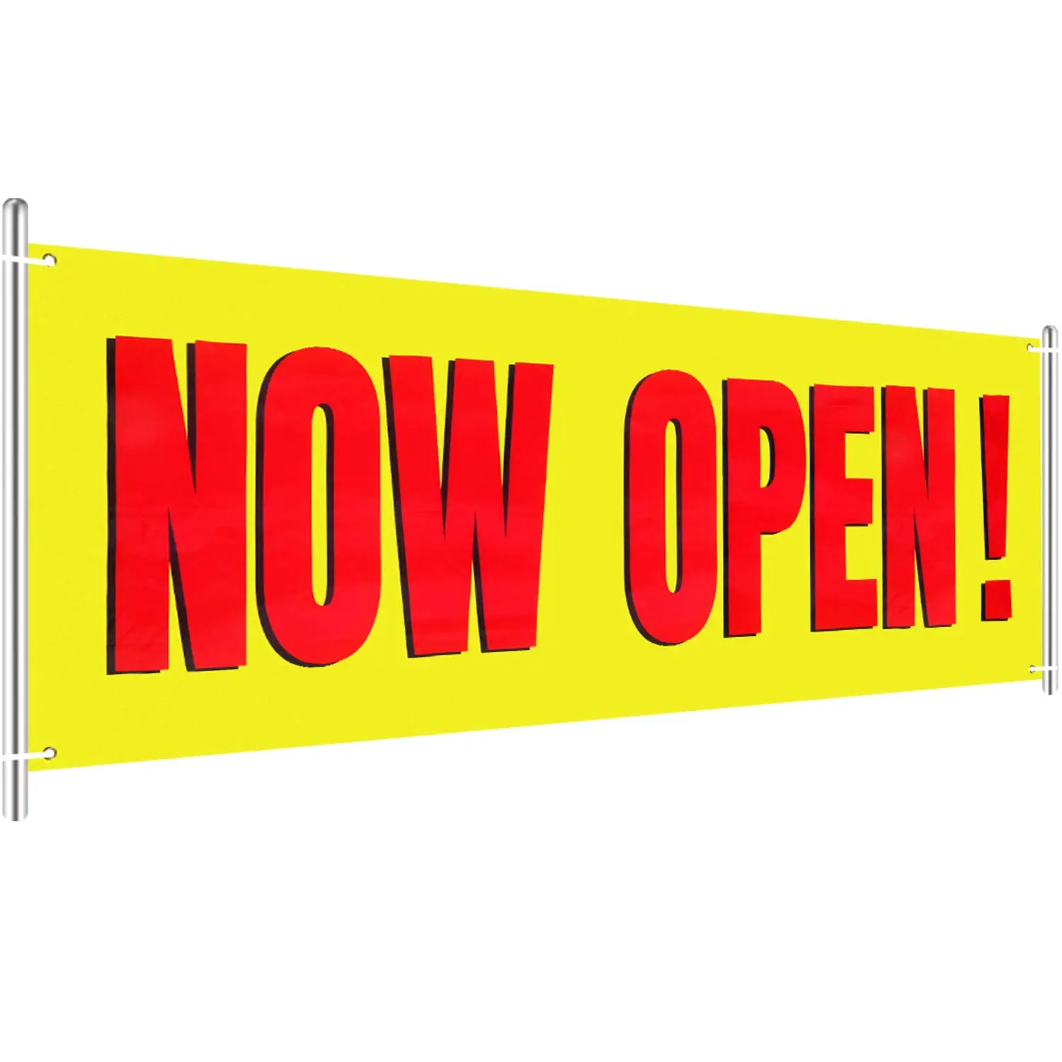 Now Open Banner Garden Outdoor Indoor Signs Polyester Store Hanging Banner Lawn Sign Liquor Banners for Business Shop Decoration