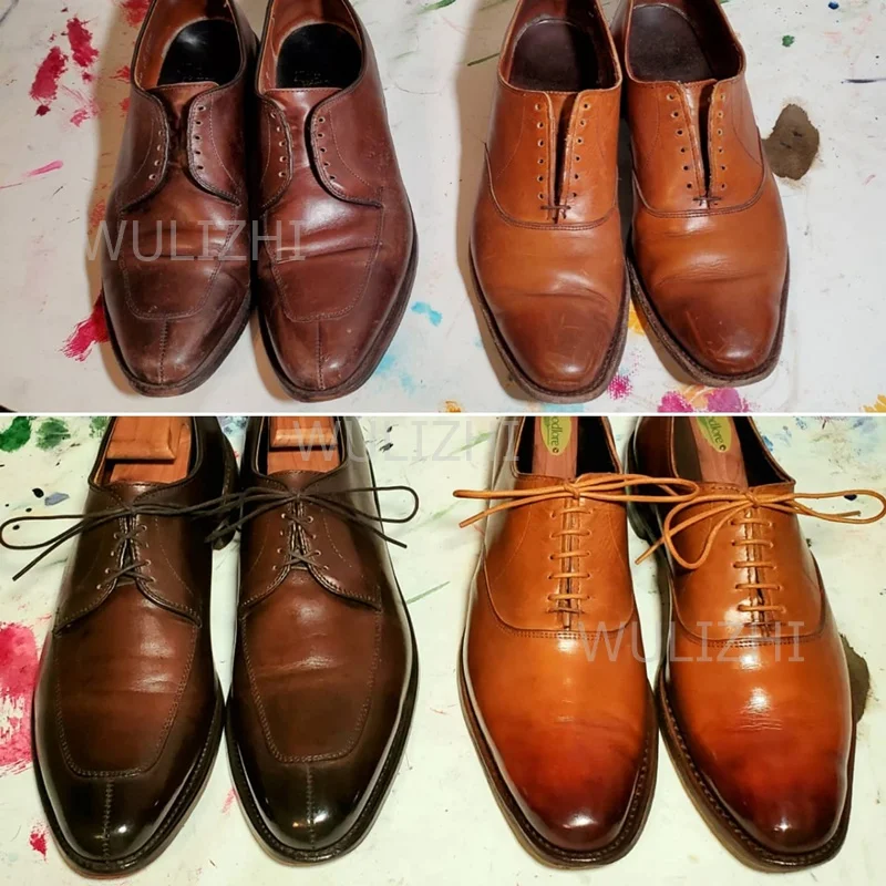 Caramel Brown Vintage Polished Lace Loafers Men Dark Gradient Flats Oxfords Summer Sporty Patchwork Lace-Up Luxury Wedding Shoes