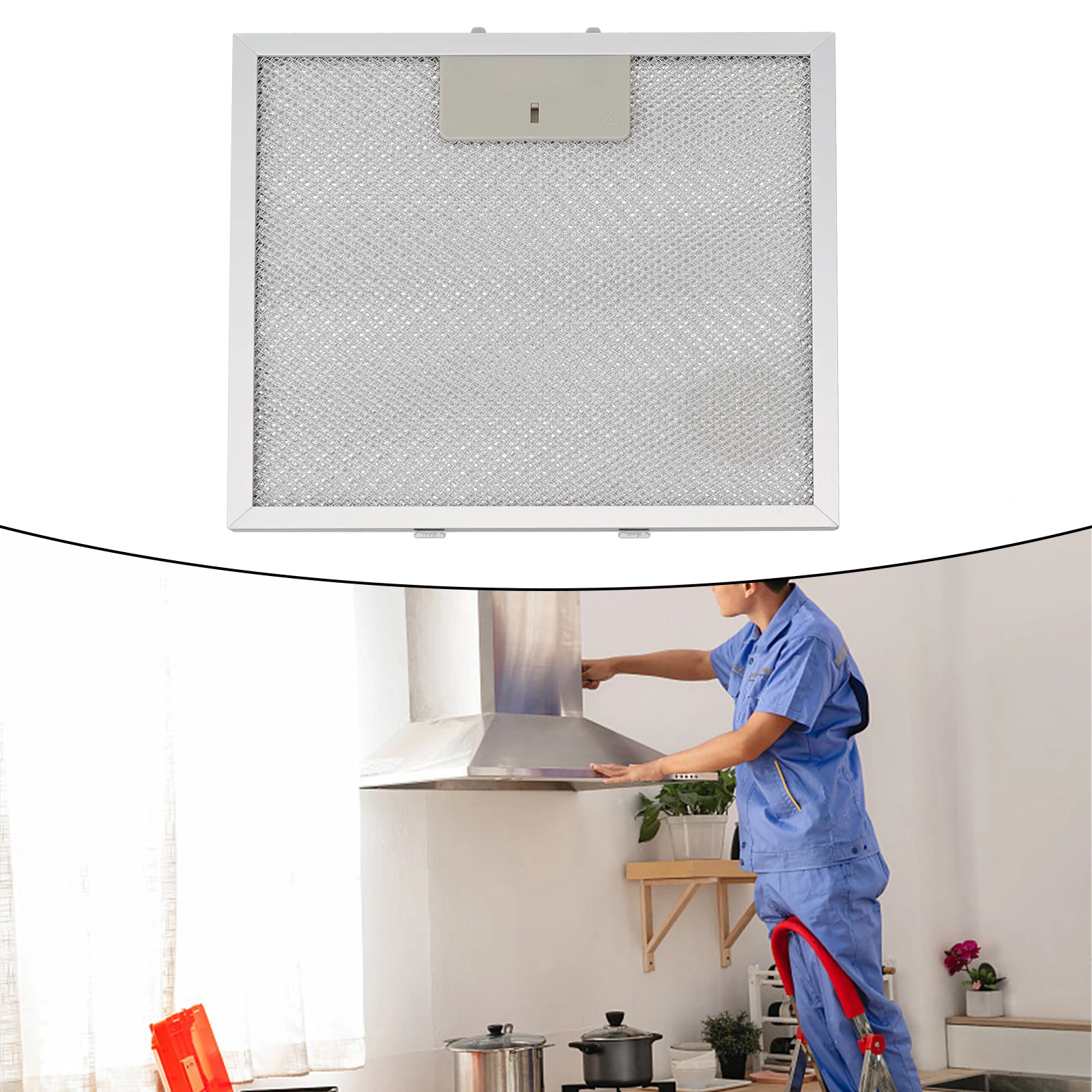 Package Content Cooker Hood Filters Aluminized Grease Vent Bottom Foot Circulation Dimensions Filtration Interface Mesh