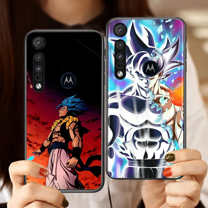 Luxury D-Dragon Ball Goku For Motorola G71 Edge E22 G52 G31 X40 E20 E7i G9 G8 Plus G Stylus 5G Black Phone Case