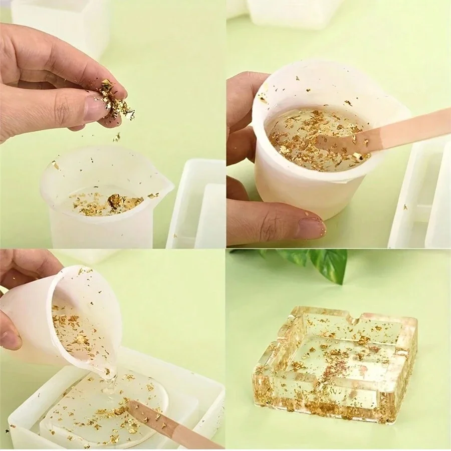 Feuille de paillettes en vrac pour la décoration de manucure, feuille de flocon de cuir chevelu, or, argent, cuivre, dorure, accessoires d'art des ongles