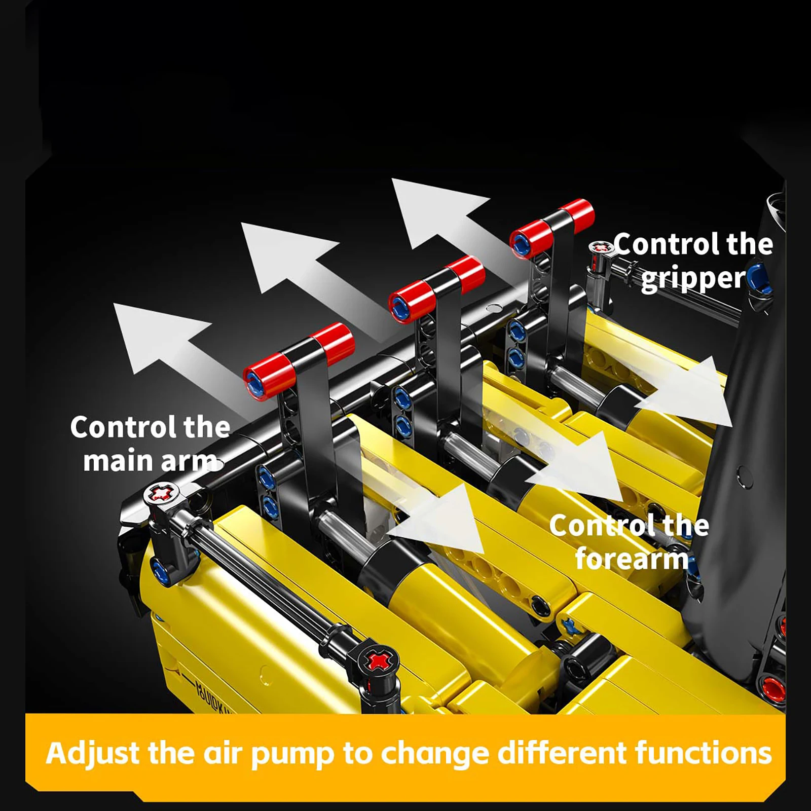 Mould King 17077 Hydraulic Log Grapple Model Building Blocks MOC Mechanical Crane Toy Multi-Gear Control Pneumatic Parts 866PCS