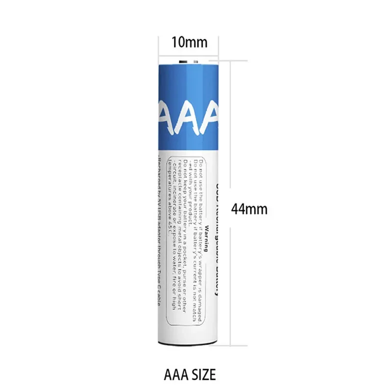 1.5V AAA 3500mAh akumulator litowo-jonowy USB do zdalnego sterowania bezprzewodowa mysz zabawka + ładowarka kablowa TYPE_C, duża pojemność