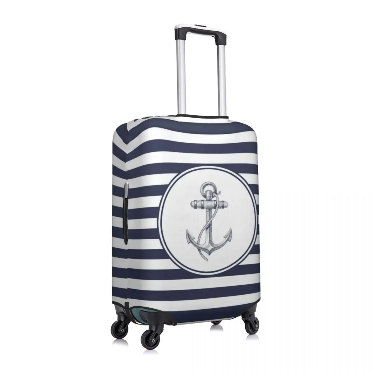 Juste de bagage élastique personnalisée pour valise de voyage, bleu marine, Strihear, injecteur nautique, housses de protection, convient à 18-32 po