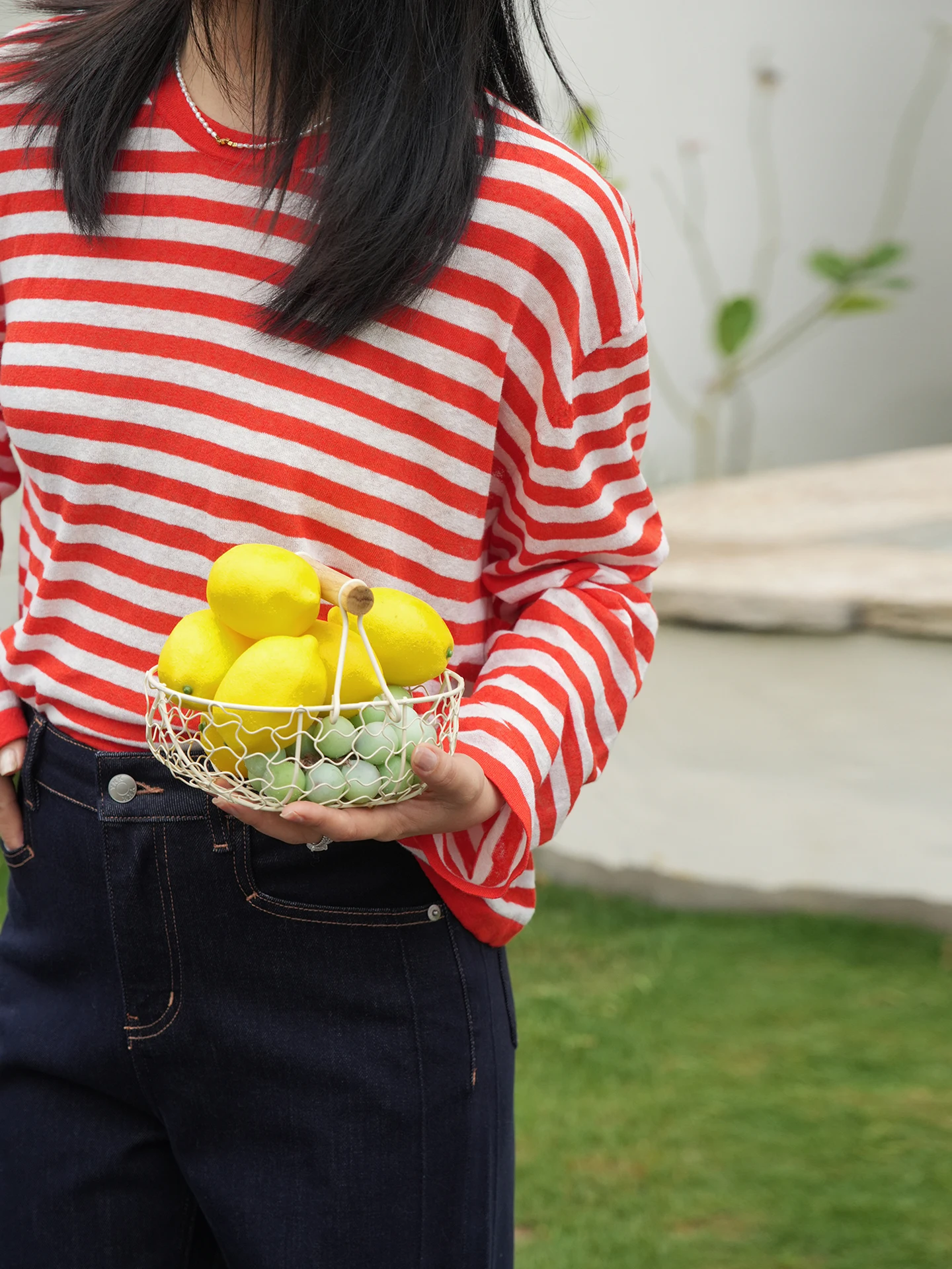 

Льняной комбинезон Ting2 Studio с защитой от солнца, в полоску, с длинными рукавами, повседневный, свободного кроя, женская футболка из ультратонкой хлопково-льняной смеси