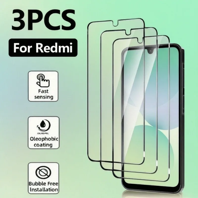 

3Pcs HD Clear Tempered Glass Screen Protector for Redmi Note 14 13 Pro 12 11 Pro Plus 12S 11S 10 Pro Max Protective Glass