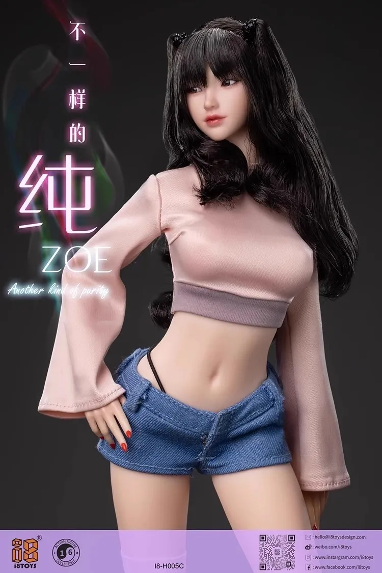 I8Toys I8-H005 1/6 المحمول العين أنثى رئيس نحت لعبة مجسمة الملحقات صالح 12 ''عمل أرقام الجسم في الأوراق المالية