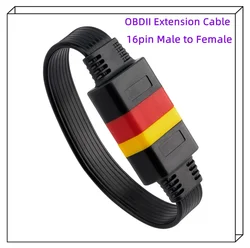 OBDII Extension Cable 16PIN Male to Female Dual Connector Diagnostic Scanner for Launch X431 Thinkdiag Easydiag ELM327 Golo