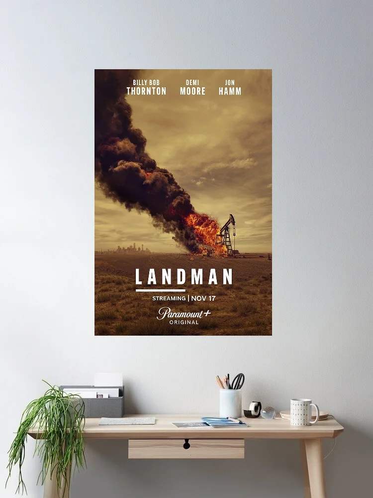 Landman TV Show, Print Art Canvas Poster, For Living Room Decor, Home Wall Picture