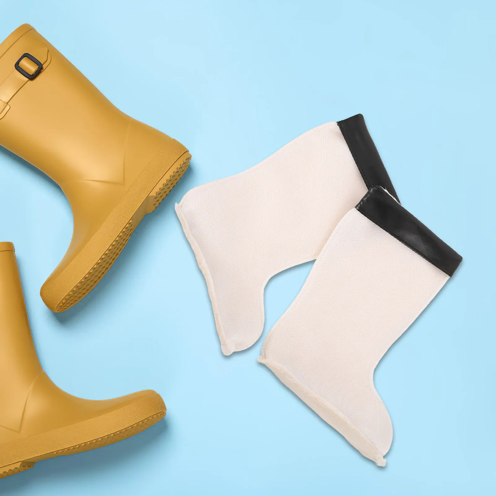 1Pair Thick Boot Liner Socks Unisex Insulated Rain Boot Liners Warm Inner Lining for Winter Snow Boots 43 38Cm