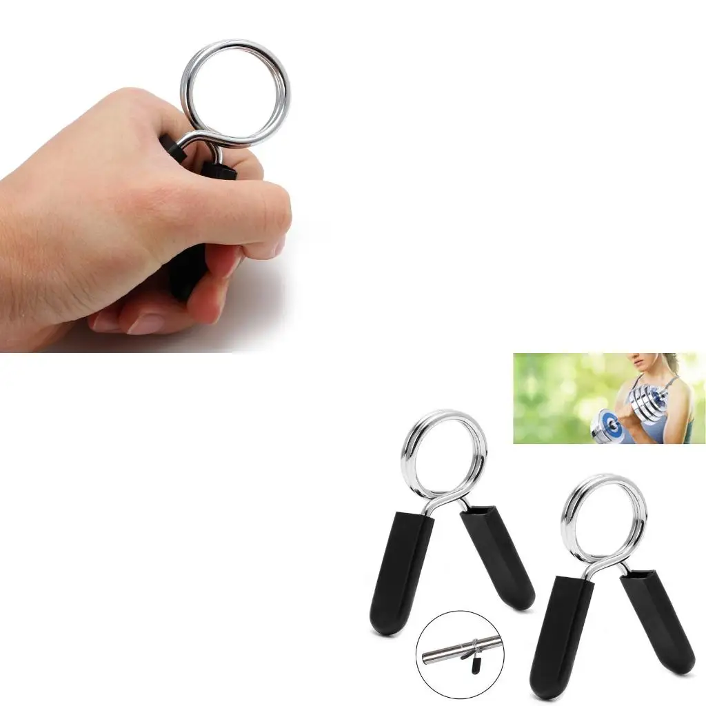 Q39E Weights Bar Plate Lock Collars Clips Anti-Slip for Gym Wrokout Fitness Training