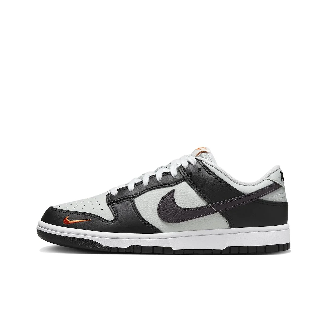 

Nike Dunk Low Black Total Orange Mini Swoosh FN7808-001