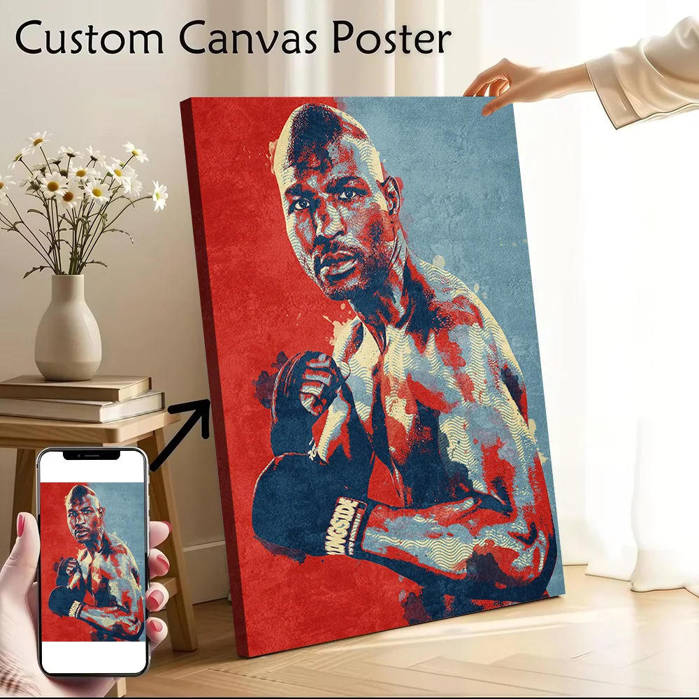 Bernard Hopkins Poster Canvas Wall Art Custom Photo Print Modern Painting for Fans Decorative Paintings Wand Deko Vintage Decor