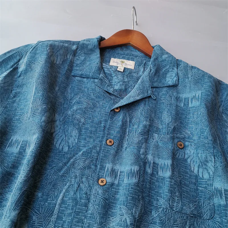 Heavy Weight 100% Mulberry Silk Men Shirt Short sleeve Silk spinning thick basic versatile woman can wear