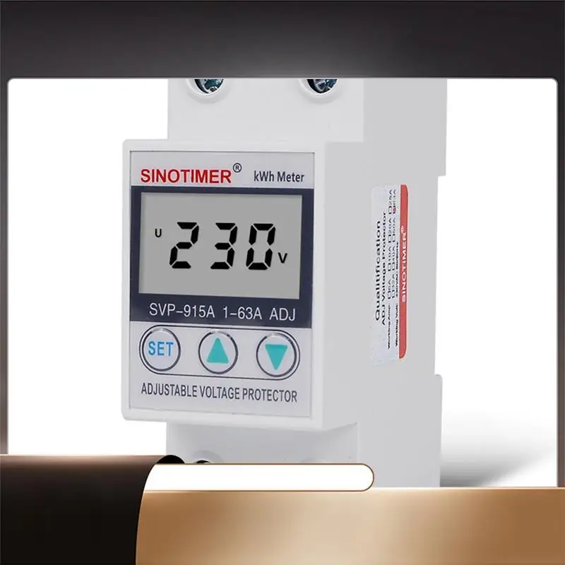 SINOTIMER SVP-915A 63A Overvoltage Protector Overwriter Protector With Metering Power Display-X64A