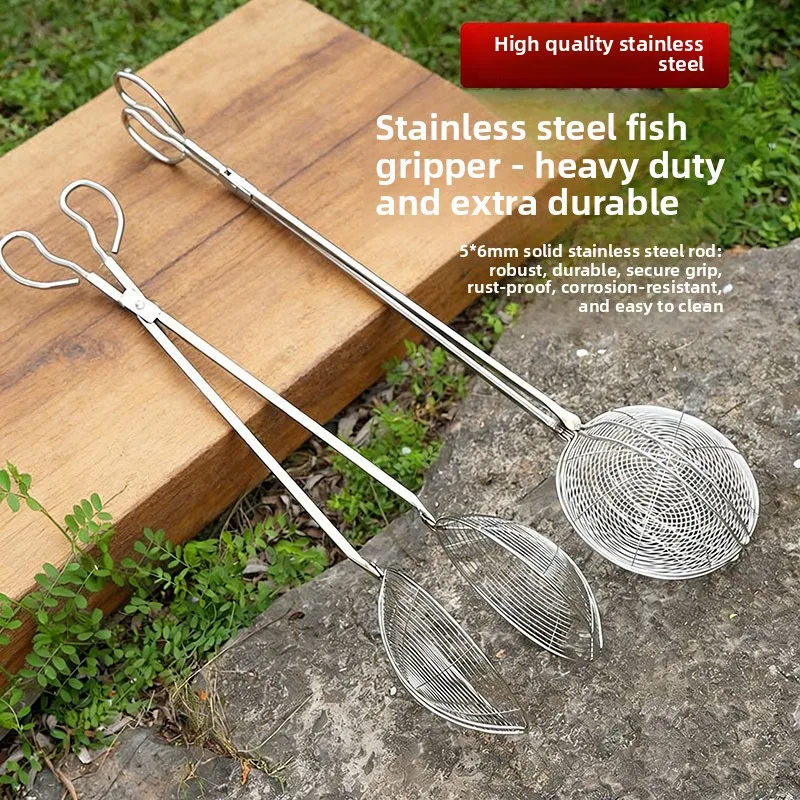 Stainless Steel Multifunctional Fish Gripper River Seafood Catching Clamp