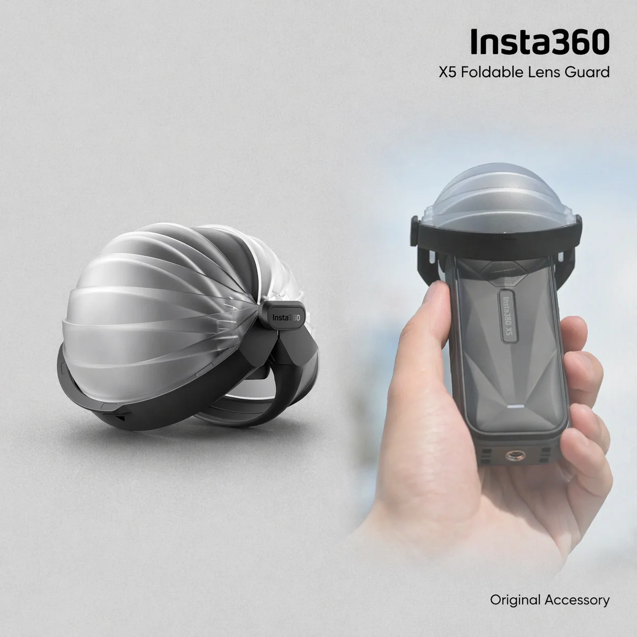 Insta360 X5 opvouwbare lensbeschermer compatibel met standaard premium lensbeschermers origineel accessoire