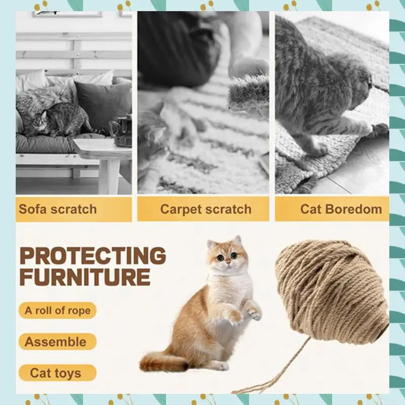 

A71P 5Mm Twine 328 Feet Braided Natural Jutes Rope For DIY Gardening, Crafting, Bundling Cat Scratching Post, Home Decor