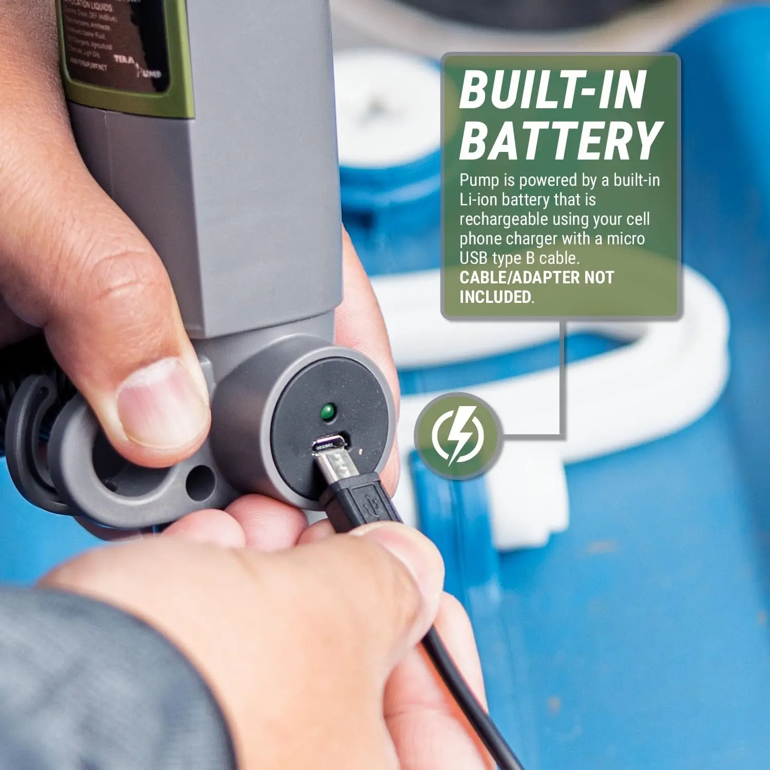 Далекий гени. 2 мощных перекачки жидкости с аккумуляторной батареей (до 20% быстрым расходом, 10,3 л/мин)