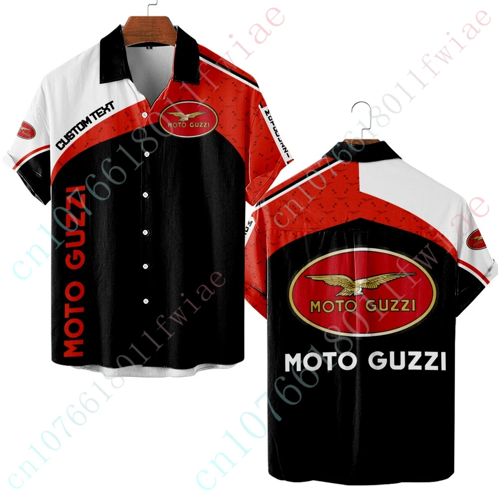 

Moto Guzzi Clothing Unisex Oversized T-shirt Casual Shirts For Men Women 3D Button Cardigan Anime Shirts And Blouses Custom Logo