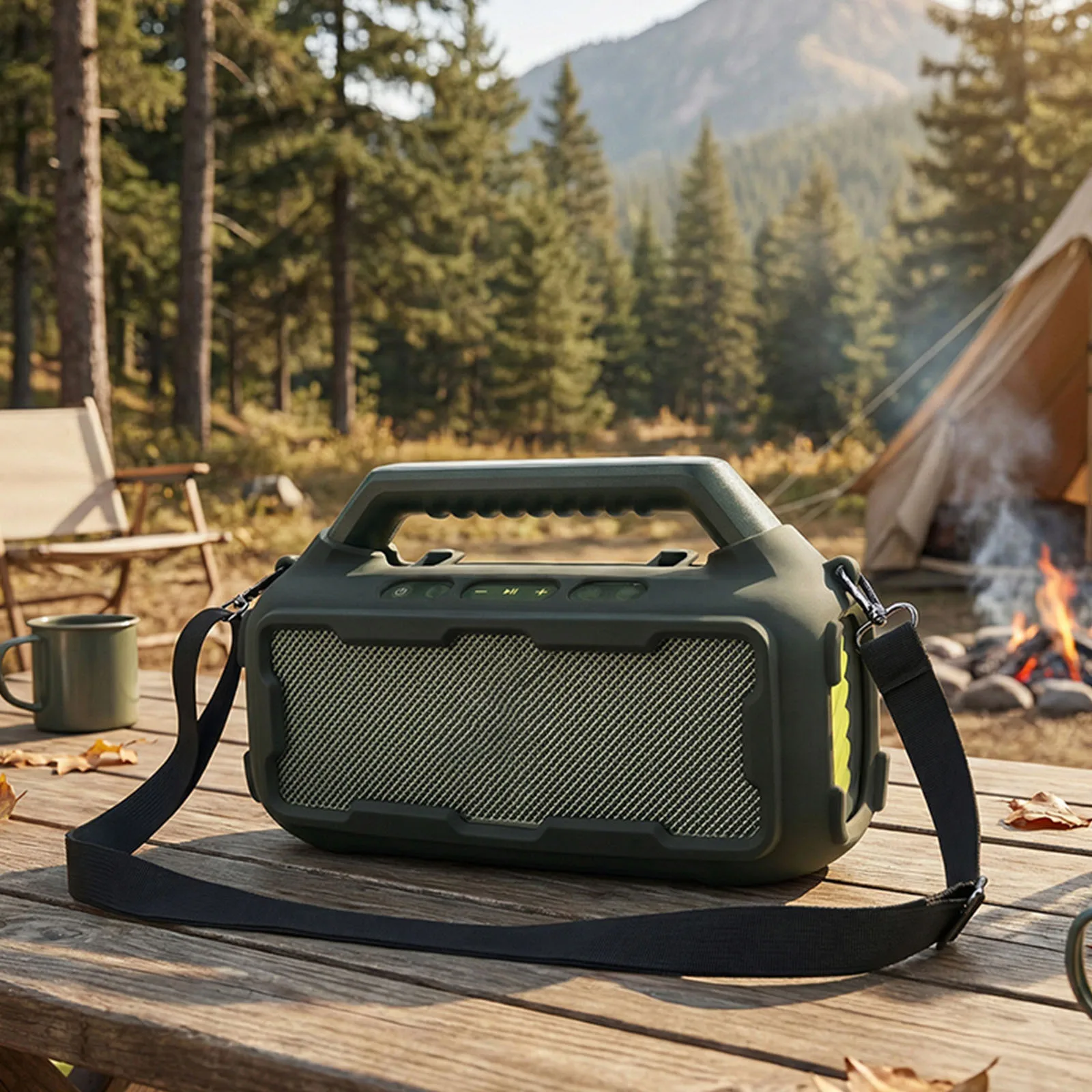 

Силиконовый защитный чехол для Soundcore Boom 2 с регулируемым плечевым ремнем для кемпинга, путешествий и вечеринок на открытом воздухе