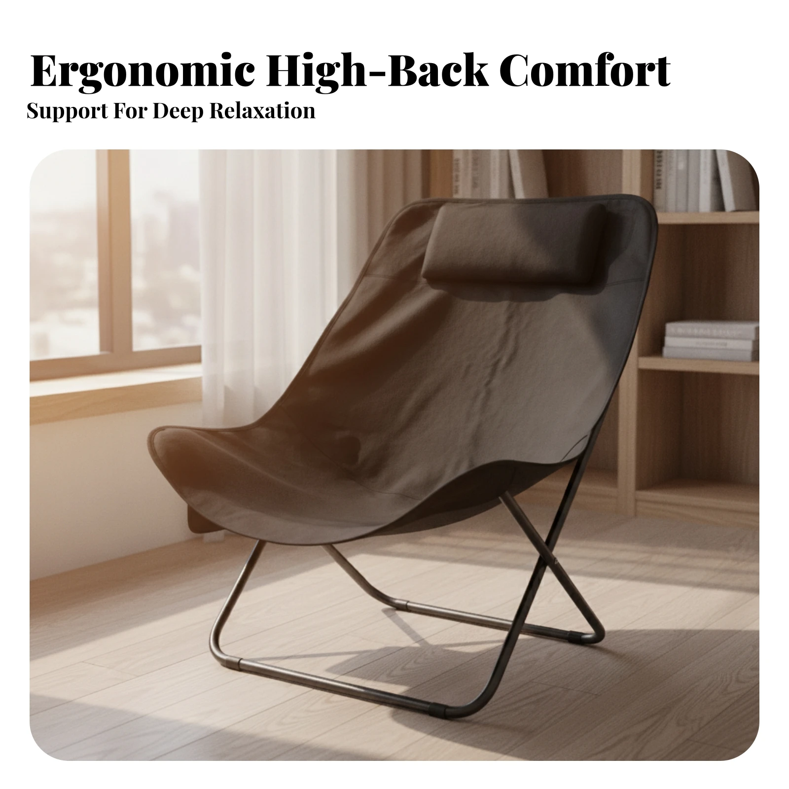 Replacement Seat Cover Double-Layer Moon Chair Cover Slipcover Wear-Resistant Thickened for Camping, Patio