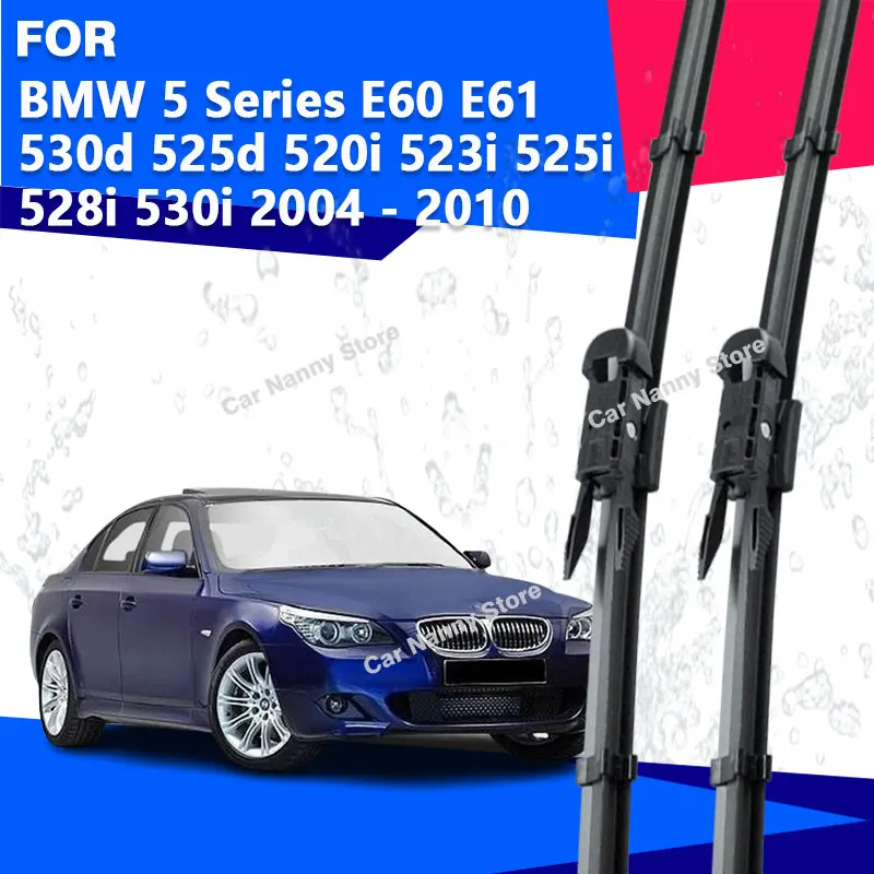 

Щетки лобового стекла для BMW 5 серии E60 E61 2004-2010 Автомобильные дворники Резиновая полоса стеклоочистителя Мягкая резина 2005 2006