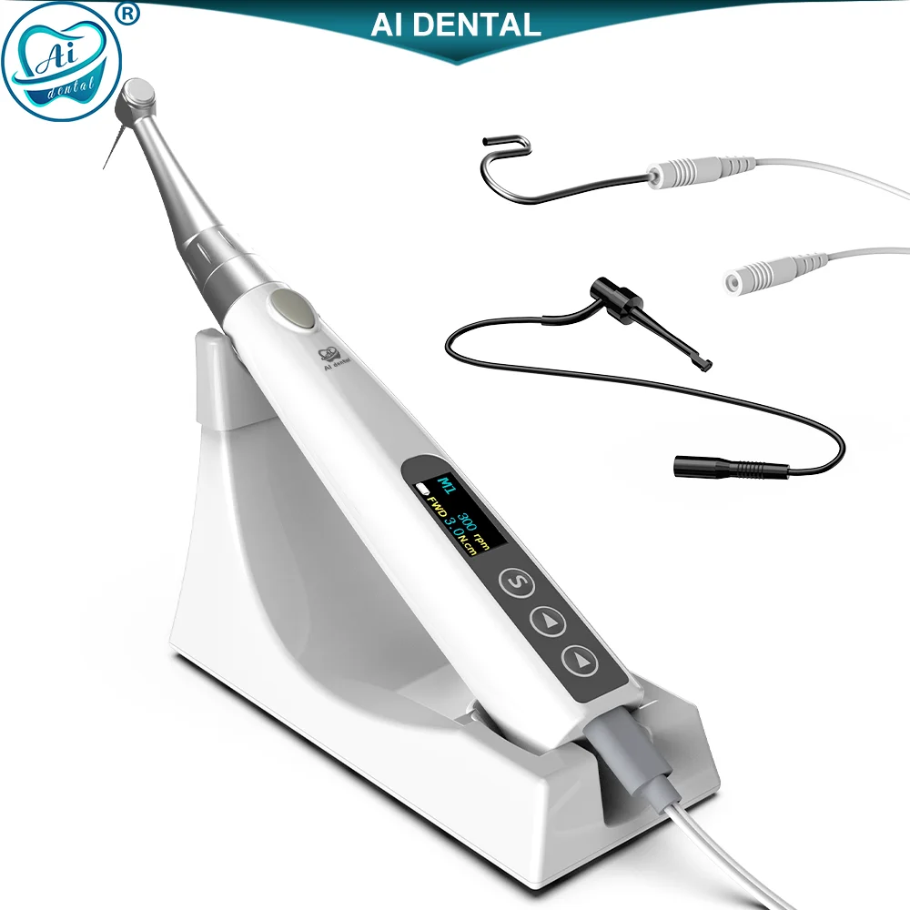 2 In 1 Dental Wireless Endo Motor Built In Apex Locator Root Canal Treatment Reciprocating  360°Adjustable Handpiece AI-EP-Smart