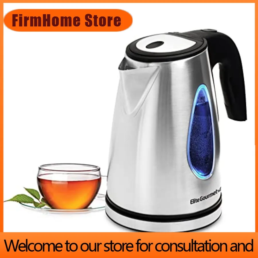 FirmHome Store1.7 Liter Electric Kettle With Stainless Steel Design And Cordless 360 Base In Stylish Blue LED Interior Handy Aut