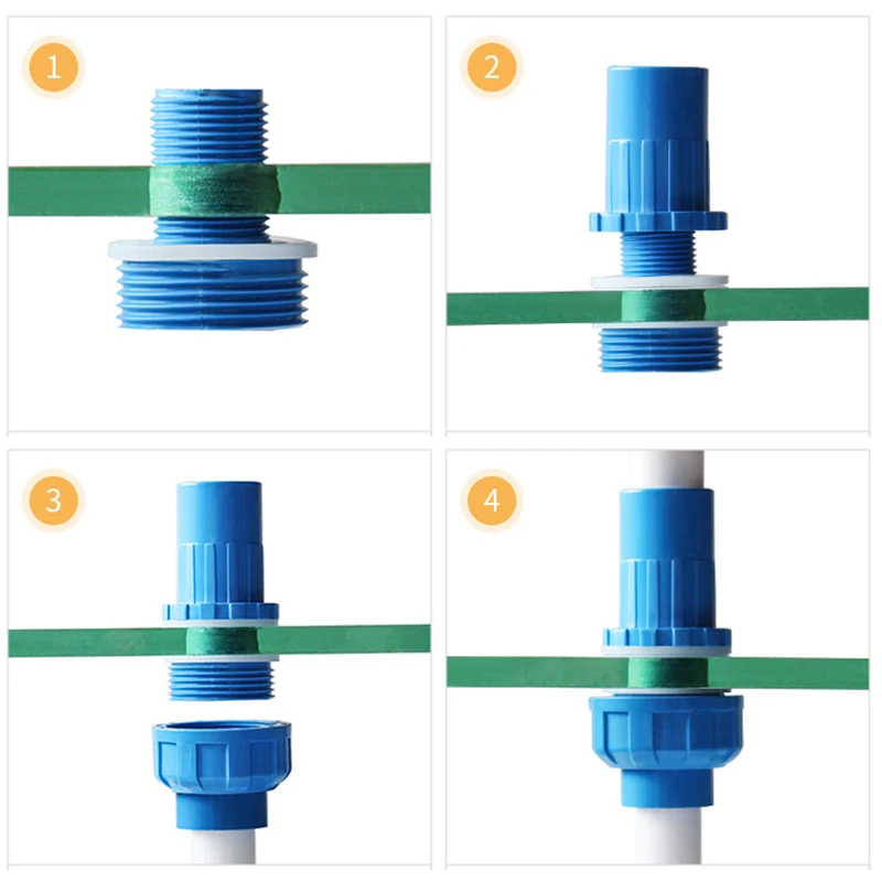 1 szt. Pogrubiony woda akwariowa PVC do złącze rury zbiornika na ryby proste rurki złącze do węża ogrodowego hydroponiczna rura wodna złączka