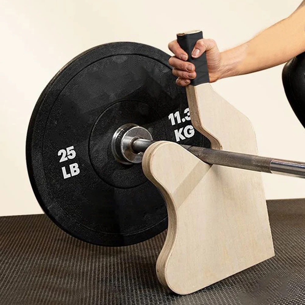 

Wooden Barbell Stand with Non-Slip Handle Deadlift Barbell Holder Jack Barbell Lift Jack Lifting Fitness Equipment For Weight