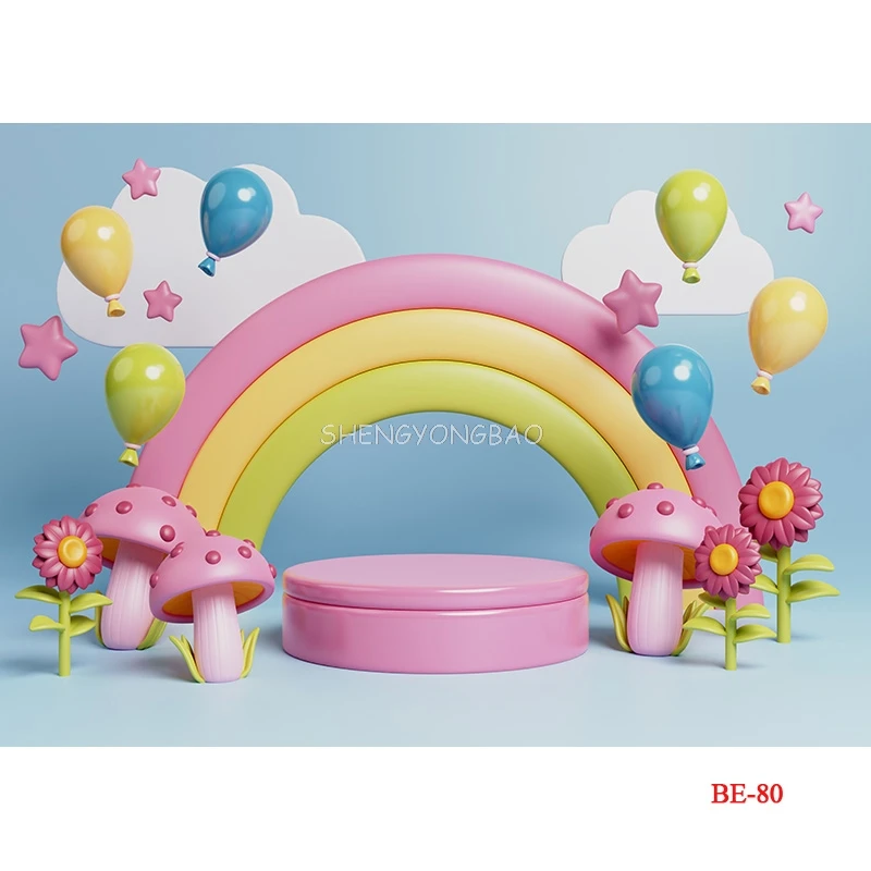 Colorful Balloons Decorations For Birthday Party Stage Photography Backdrops Props Children Newborn Baby Studio Background BE-12