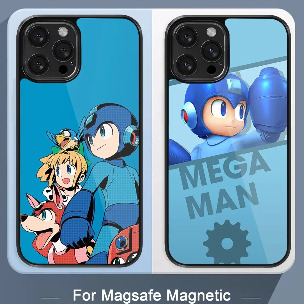 Game M-Megaman X Phone Case For iPhone 15 14 13 12 11 Pro Max Plus Mini Magsafe Magnetic Black Cover