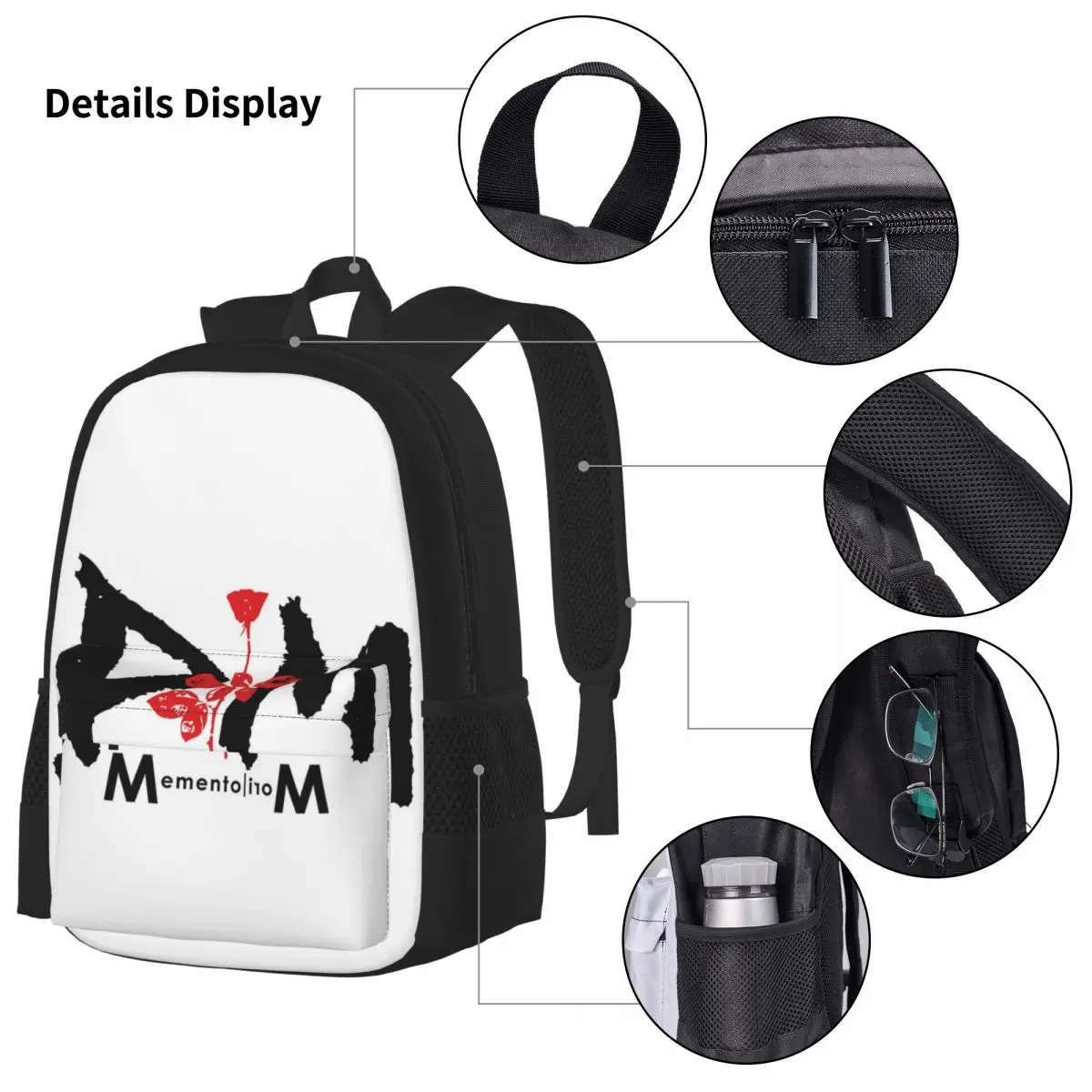 Dm, Memento Mori Modus, Erinnerungs modus Rucksäcke Jungen Mädchen Bücher tasche Kinder Schult aschen Rucksack Lunch Bag Stift Tasche dreiteiliges Set