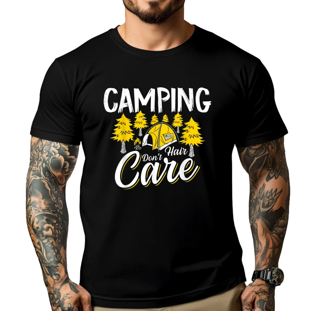 

Camp Outdoor Adventure Camping Here Don T Care Funny T Shirts Men Streetwear Designer Clothes Oversize Man Harajuku