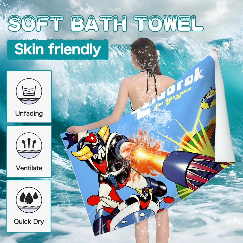 UFO ROBO GRENDIZER GOLDORAK Towel Ultra Soft Absorbant Quickdry Large Beach Towels Personalized Gym Sport Bath Towels