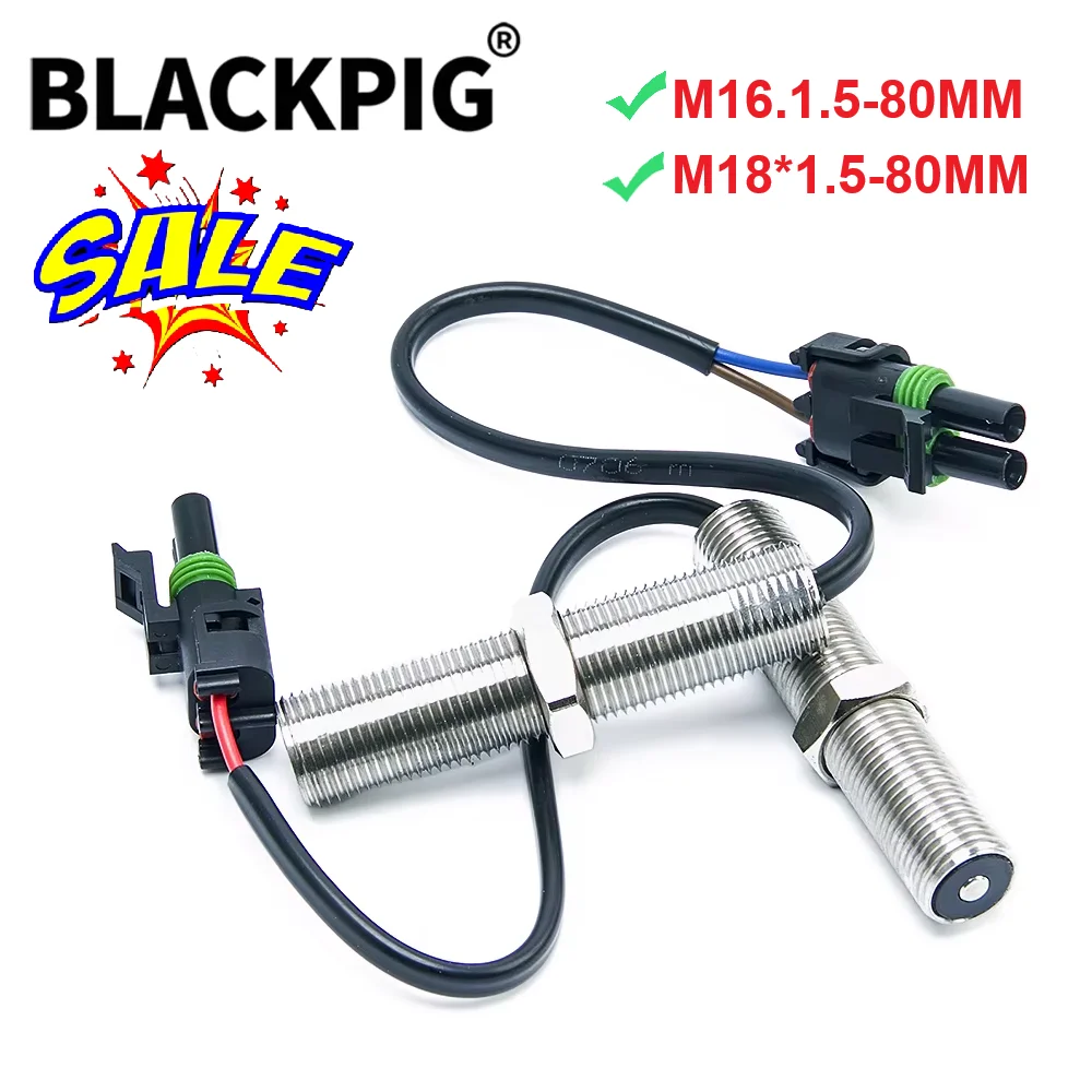 

M16*1.5 M18*1.5 Diesel Engine Speed Sensor RPM Magnetic Pickup MPU Sensor M16 M18 80MM For Generator Parts 300Ohm Strong sensing