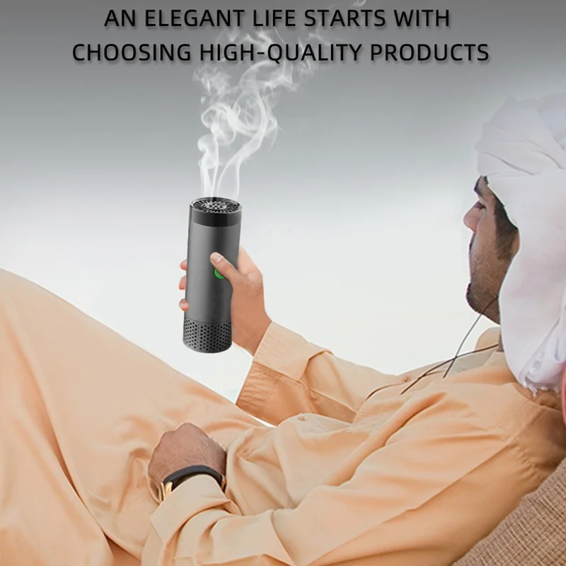 2026 New Arabic Aroma Diffuser USB Car Portable Electric Incense Burner Bakhoor Arabia Charcoal Burner Big Size Burning Space