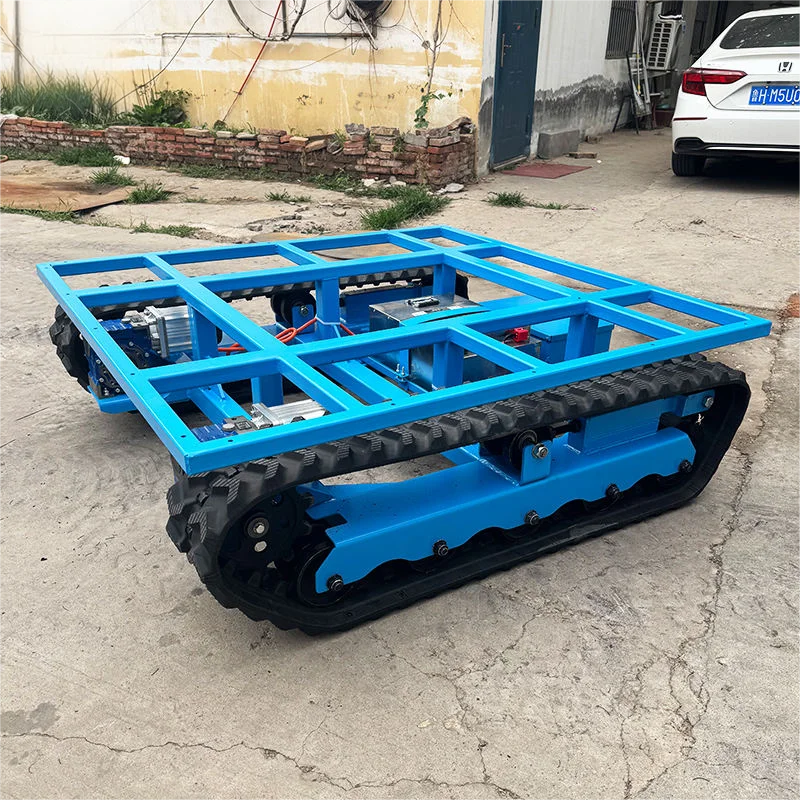 All-terrain intelligent electric track chassis double motor is remote control robot agricultural machinery