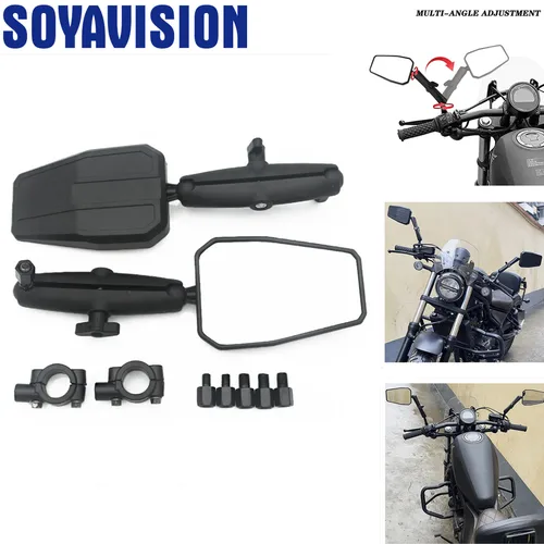 1 par de espejos retrovisores plegables para motocicleta, espejos laterales universales ajustables para manillar todoterreno Westwind