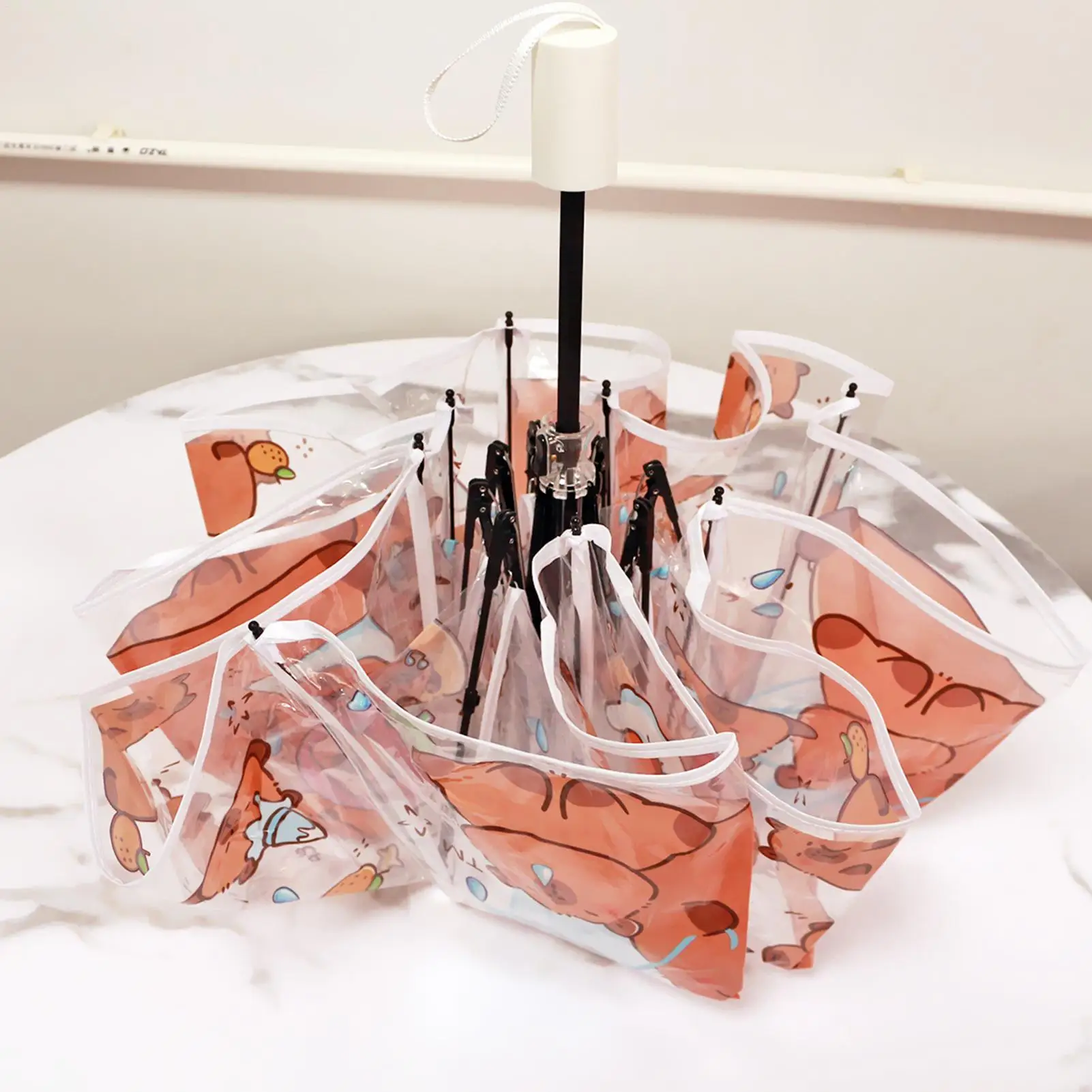 

Little Girl Umbrella Folding Lightweight Waterproof Tool Dome Clear Bubble Umbrellas For Children Boy Girl Family Friends