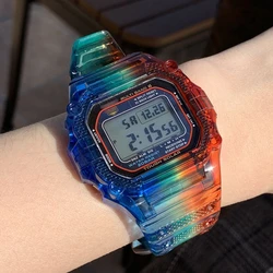 Colorful Resin Case Strap for Casio GW-M5610/5000 DW5600/5610 G5600E DW5000 GW5000 DW5035 Mod TPU Silicone Strap Rubber Bezel