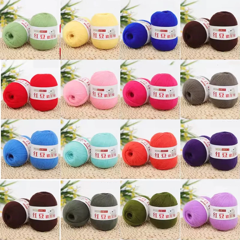 

50g Cashmere Cashmere Mink Wool Hand Knitted Alpaca Crochet Yarn For Scarf Knitting Baby Knit Sweat Soft Warm